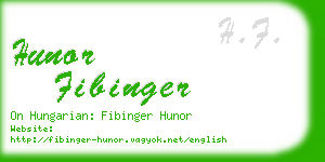 hunor fibinger business card